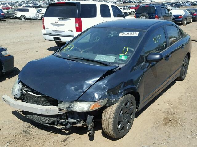 1HGFA16587L008969 - 2007 HONDA CIVIC LX BLACK photo 2