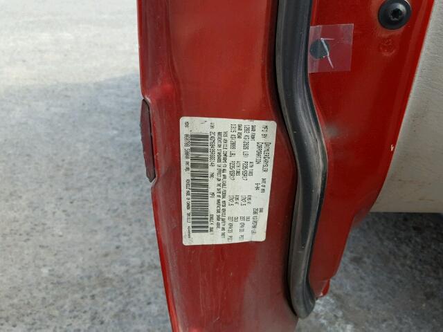 2C4GM68495R666140 - 2005 CHRYSLER PACIFICA T RED photo 10