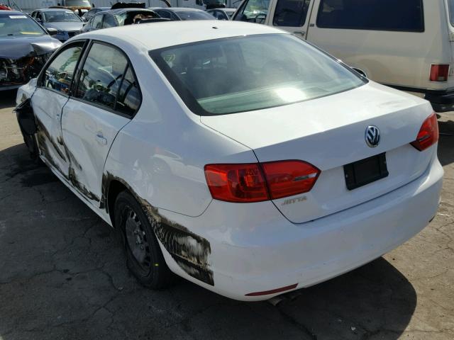 3VW2K7AJXDM220796 - 2013 VOLKSWAGEN JETTA BASE თეთრი ფოტო 3