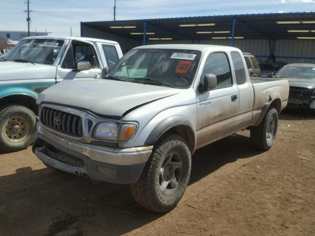 5TEWN72N14Z435726 - 2004 TOYOTA TACOMA XTR SILVER photo 2