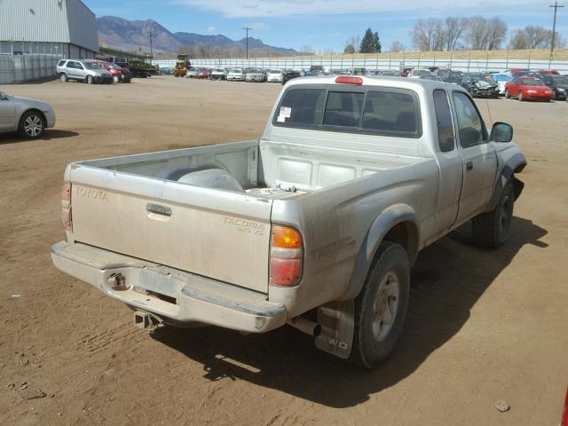 5TEWN72N14Z435726 - 2004 TOYOTA TACOMA XTR SILVER photo 4