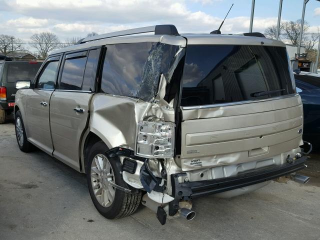 2FMGK5C80JBA07551 - 2018 FORD FLEX SEL بيج صورة 3