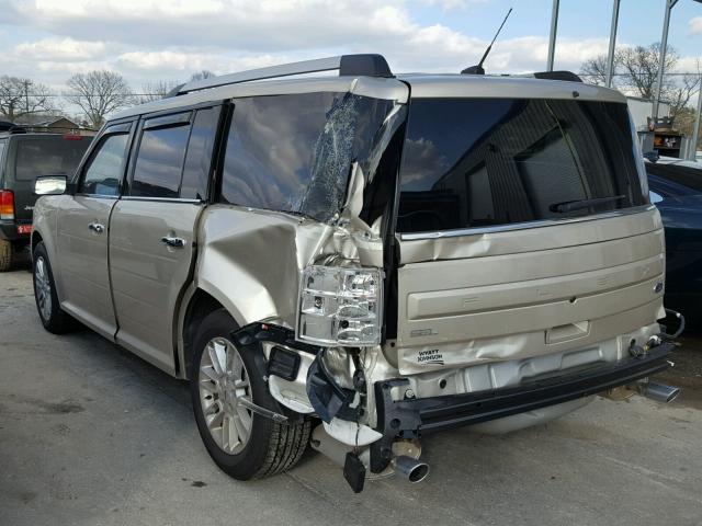 2FMGK5C80JBA07551 - 2018 FORD FLEX SEL BEIGE photo 3