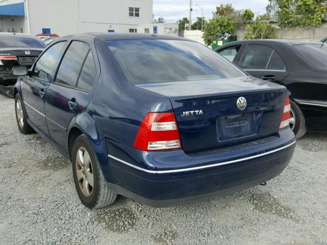 3VWSA69M74M127018 - 2004 VOLKSWAGEN JETTA GLS BLUE photo 3