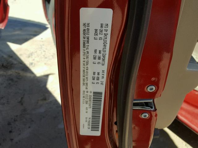 1B3HB28B57D240776 - 2007 DODGE CALIBER RED photo 10