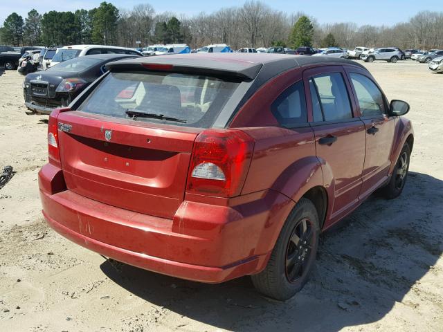 1B3HB28B57D240776 - 2007 DODGE CALIBER RED photo 4