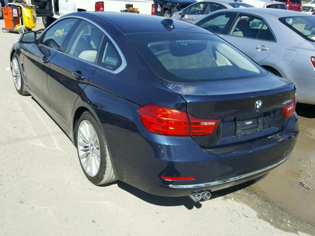 WBA4A5C55FG051705 - 2015 BMW 428 I BLUE photo 3