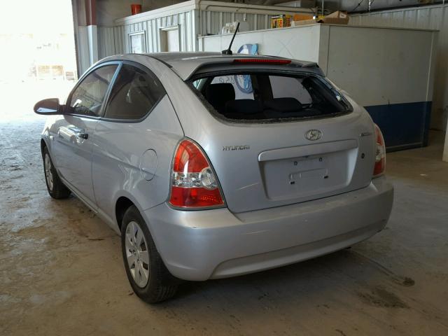 KMHCM36C59U113674 - 2009 HYUNDAI ACCENT GS SILVER photo 3