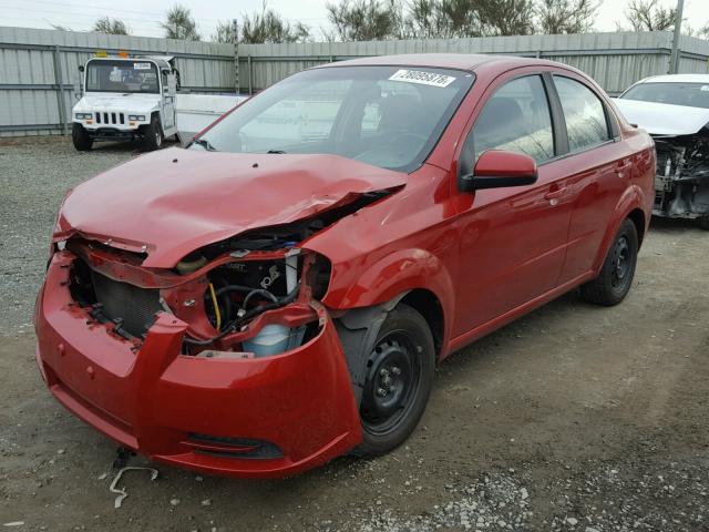 KL1TD5DE3BB124752 - 2011 CHEVROLET AVEO LS RED photo 2