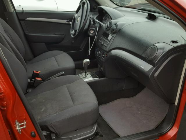 KL1TD5DE3BB124752 - 2011 CHEVROLET AVEO LS RED photo 5
