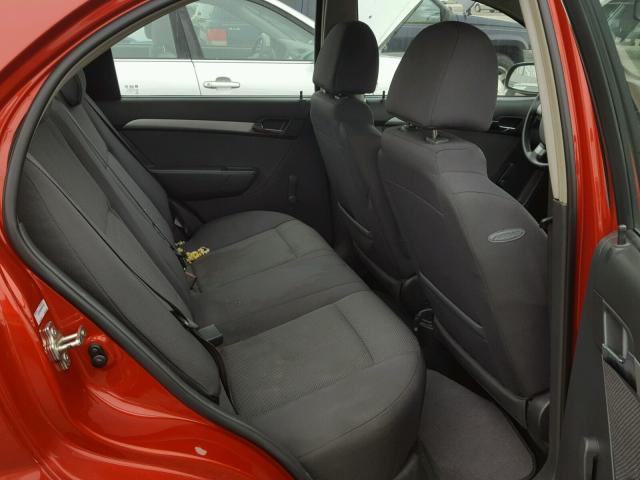 KL1TD5DE3BB124752 - 2011 CHEVROLET AVEO LS RED photo 6