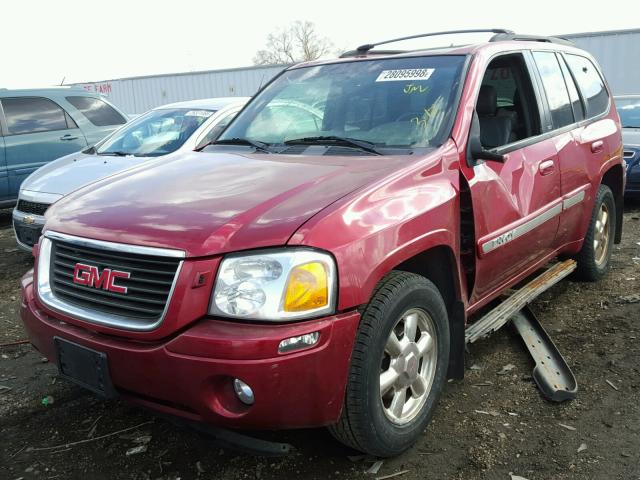 1GKDT13S022423913 - 2002 GMC ENVOY RED photo 2