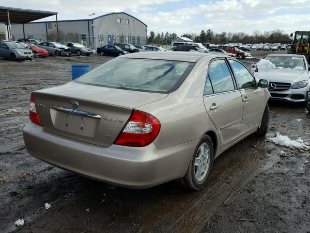 4T1BF30K03U037505 - 2003 TOYOTA CAMRY LE BEIGE photo 4