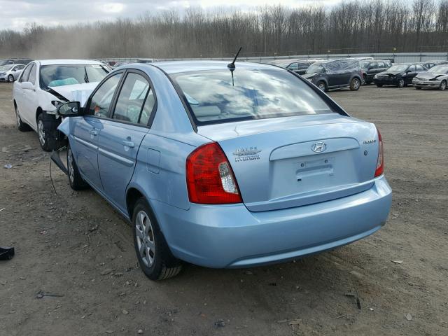 KMHCN46C08U200626 - 2008 HYUNDAI ACCENT GLS BLUE photo 3