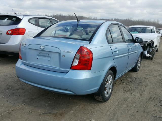 KMHCN46C08U200626 - 2008 HYUNDAI ACCENT GLS BLUE photo 4