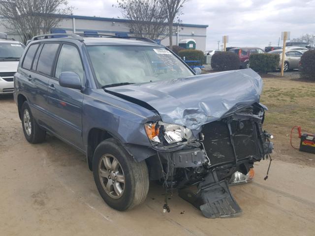 JTEGP21A470136960 - 2007 TOYOTA HIGHLANDER BLUE photo 1