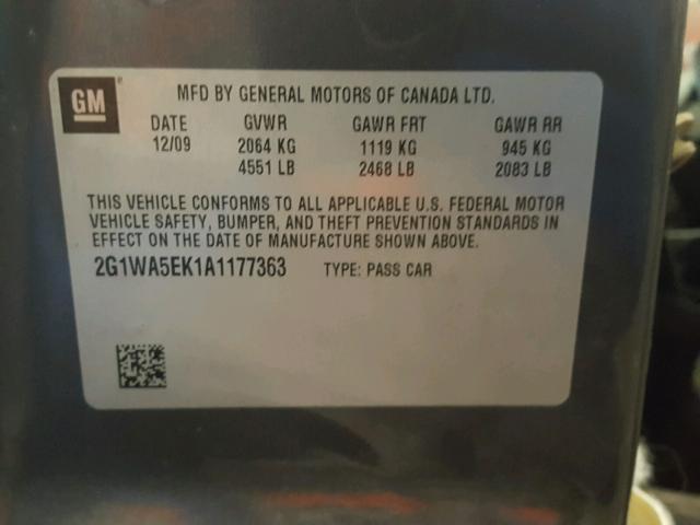 2G1WB58K581283771 - 2008 CHEVROLET IMPALA LS SILVER photo 10