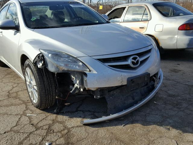 1YVHZ8CH6A5M24368 - 2010 MAZDA 6 I SILVER photo 9