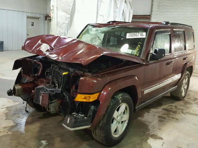 1J8HG48K37C527656 - 2007 JEEP COMMANDER RED photo 2