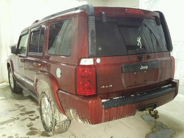 1J8HG48K37C527656 - 2007 JEEP COMMANDER RED photo 3