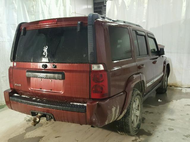 1J8HG48K37C527656 - 2007 JEEP COMMANDER RED photo 4