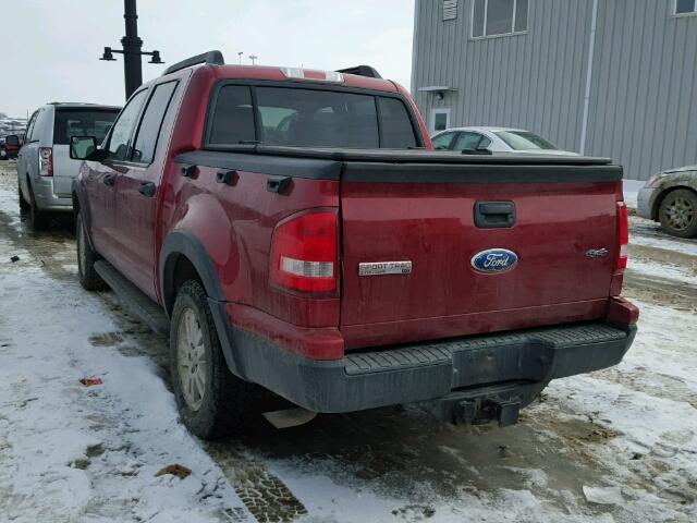 1FMEU51E08UB25727 - 2008 FORD EXPLORER S RED photo 3