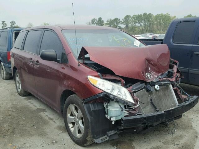 5TDKA3DC1CS009450 - 2012 TOYOTA SIENNA BAS MAROON photo 1