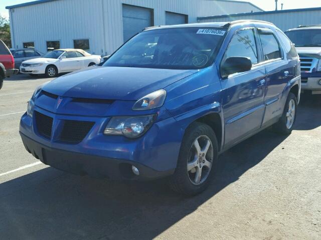 3G7DA03E04S527295 - 2004 PONTIAC AZTEK BLUE photo 2