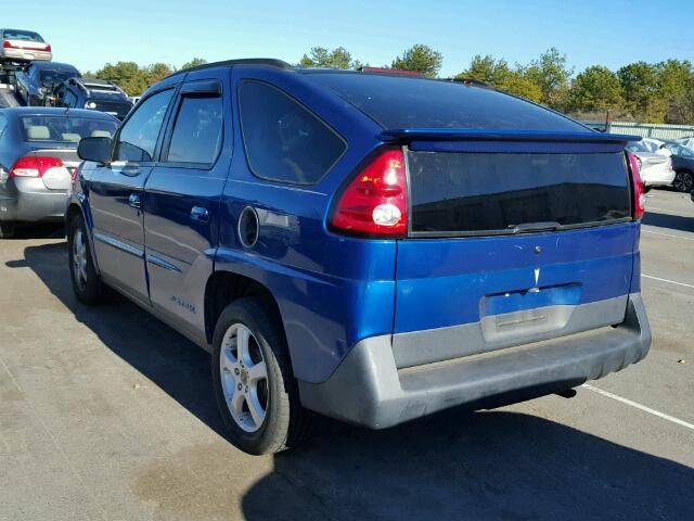 3G7DA03E04S527295 - 2004 PONTIAC AZTEK BLUE photo 3