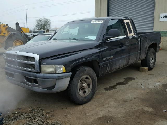 1B7HC13Y6XJ606912 - 1999 DODGE RAM 1500 BLACK photo 2