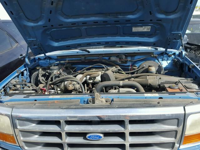 1FTCF15Y5PKA91619 - 1993 FORD F150 BLUE photo 7