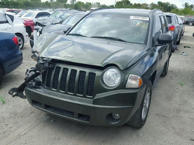 1J4FT47A59D187596 - 2009 JEEP COMPASS SP GREEN photo 2