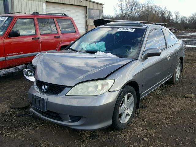 1HGEM22925L015933 - 2005 HONDA CIVIC EX ნაცრისფერი ფოტო 2