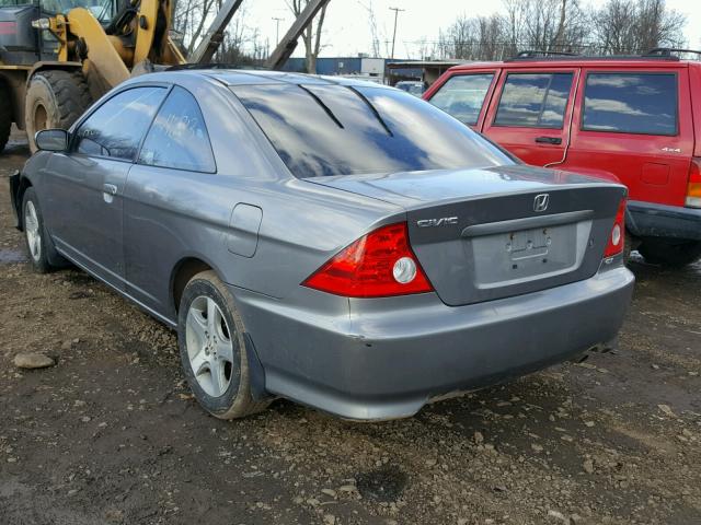 1HGEM22925L015933 - 2005 HONDA CIVIC EX ნაცრისფერი ფოტო 3