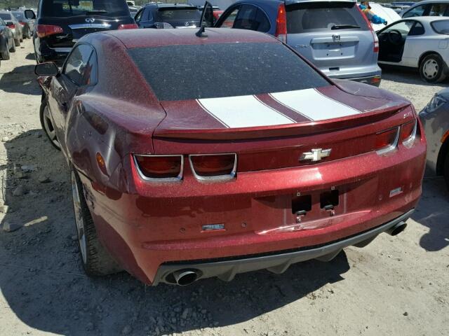 2G1FT1EW4A9222271 - 2010 CHEVROLET CAMARO SS Burdeos foto 3