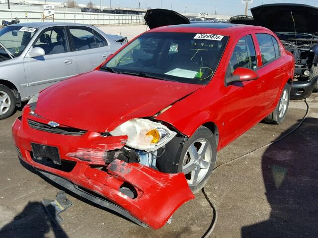 1G1AL55F567617859 - 2006 CHEVROLET COBALT LT RED photo 2