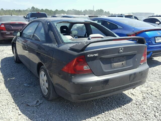 1HGEM21901L115363 - 2001 HONDA CIVIC SI BLACK photo 3