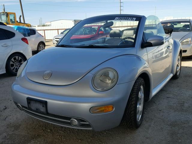 3VWCK21Y13M333829 - 2003 VOLKSWAGEN NEW BEETLE SILVER photo 2