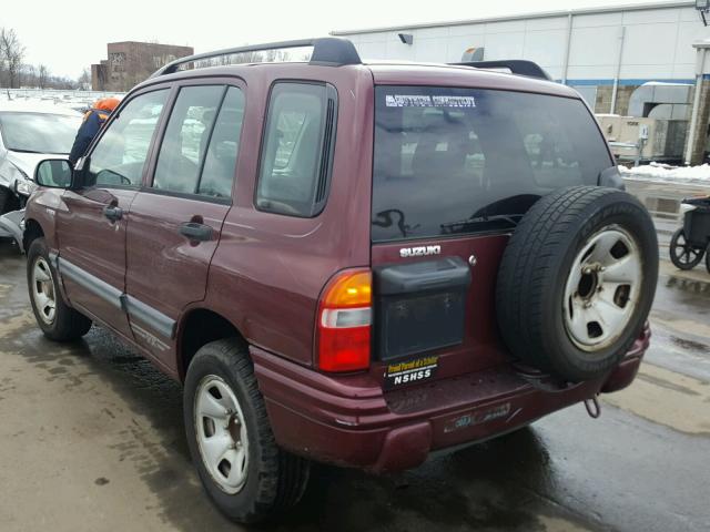 2S3TD52V536104598 - 2003 SUZUKI VITARA JLX BURGUNDY photo 3