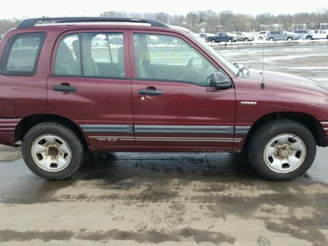 2S3TD52V536104598 - 2003 SUZUKI VITARA JLX BURGUNDY photo 9