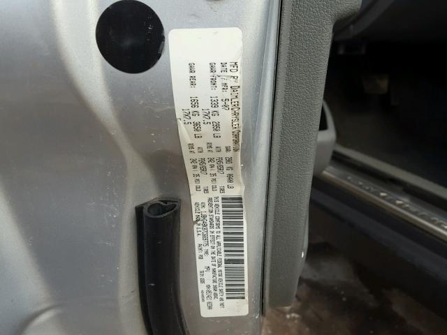 1J8HG48K87C669775 - 2007 JEEP COMMANDER SILVER photo 10