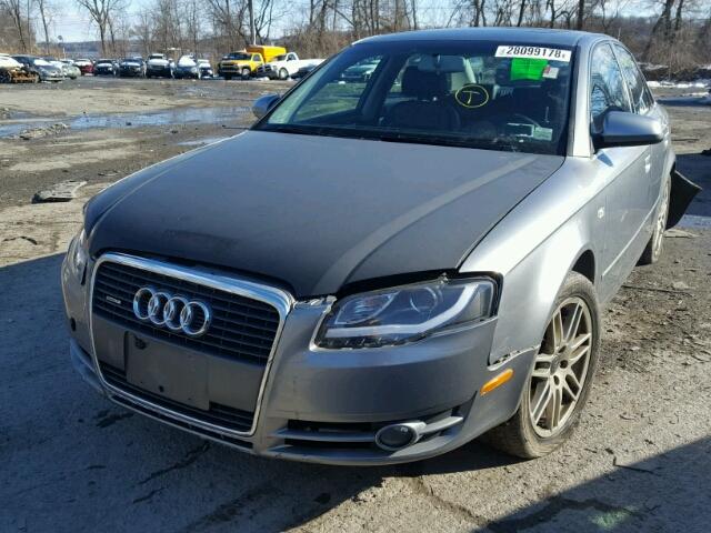 WAUDF78E77A114667 - 2007 AUDI A4 2.0T QU GRAY photo 2