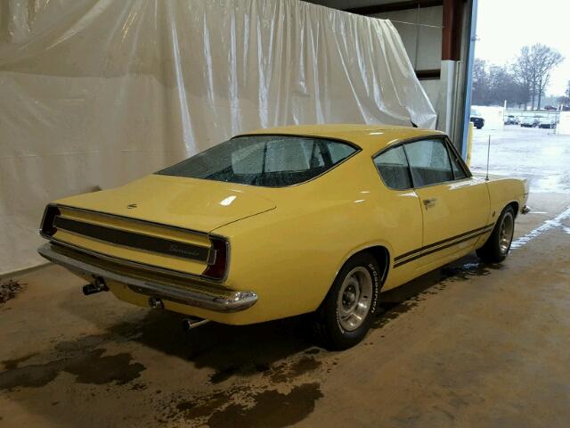 BH29D72235187 - 1967 PLYMOUTH BARRACUDA YELLOW photo 4