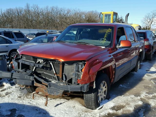 3GNEK13T12G125929 - 2002 CHEVROLET AVALANCHE ORANGE photo 2