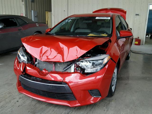 2T1BURHEXFC479625 - 2015 TOYOTA COROLLA L RED photo 2