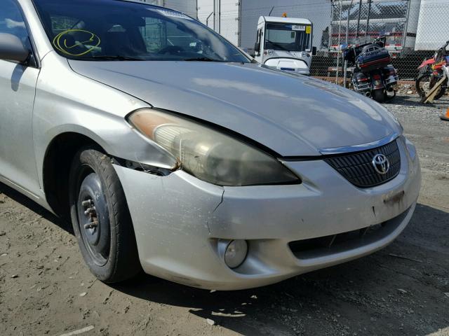 4T1CA38P94U017936 - 2004 TOYOTA CAMRY SOLA SILVER photo 9