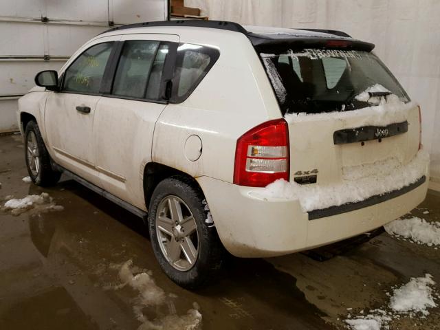 1J4FF47B29D188723 - 2009 JEEP COMPASS SP WHITE photo 3