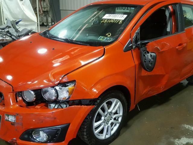 1G1JC6SH3C4231997 - 2012 CHEVROLET SONIC LT ORANGE photo 9