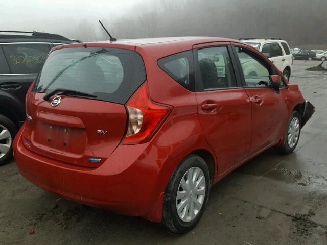 3N1CE2CP8FL446317 - 2015 NISSAN VERSA NOTE RED photo 4