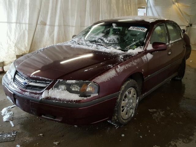 2G1WF52E239211461 - 2003 CHEVROLET IMPALA MAROON photo 2